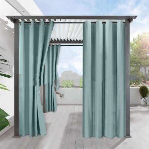 Simple Full Blackout Solid Color Fine Linen Insulation Curtain