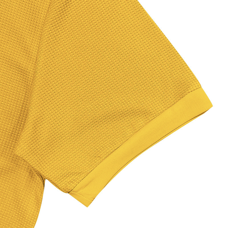 Waffle Short Sleeve Polo Shirt Men's Fashion - Image 3