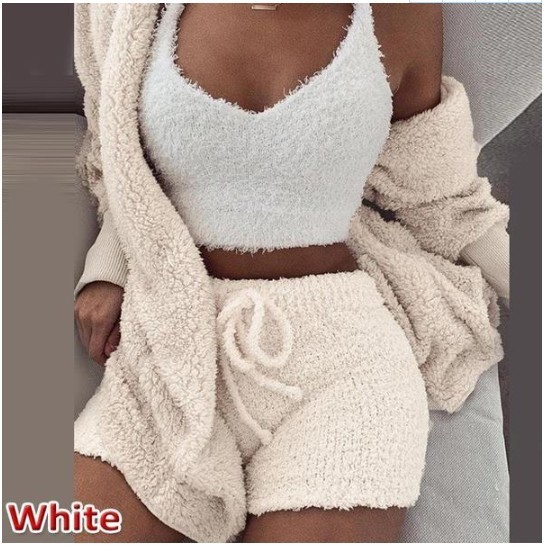 3 Pieces Of Fashionable Ladies Plush Home Clothes - Image 6