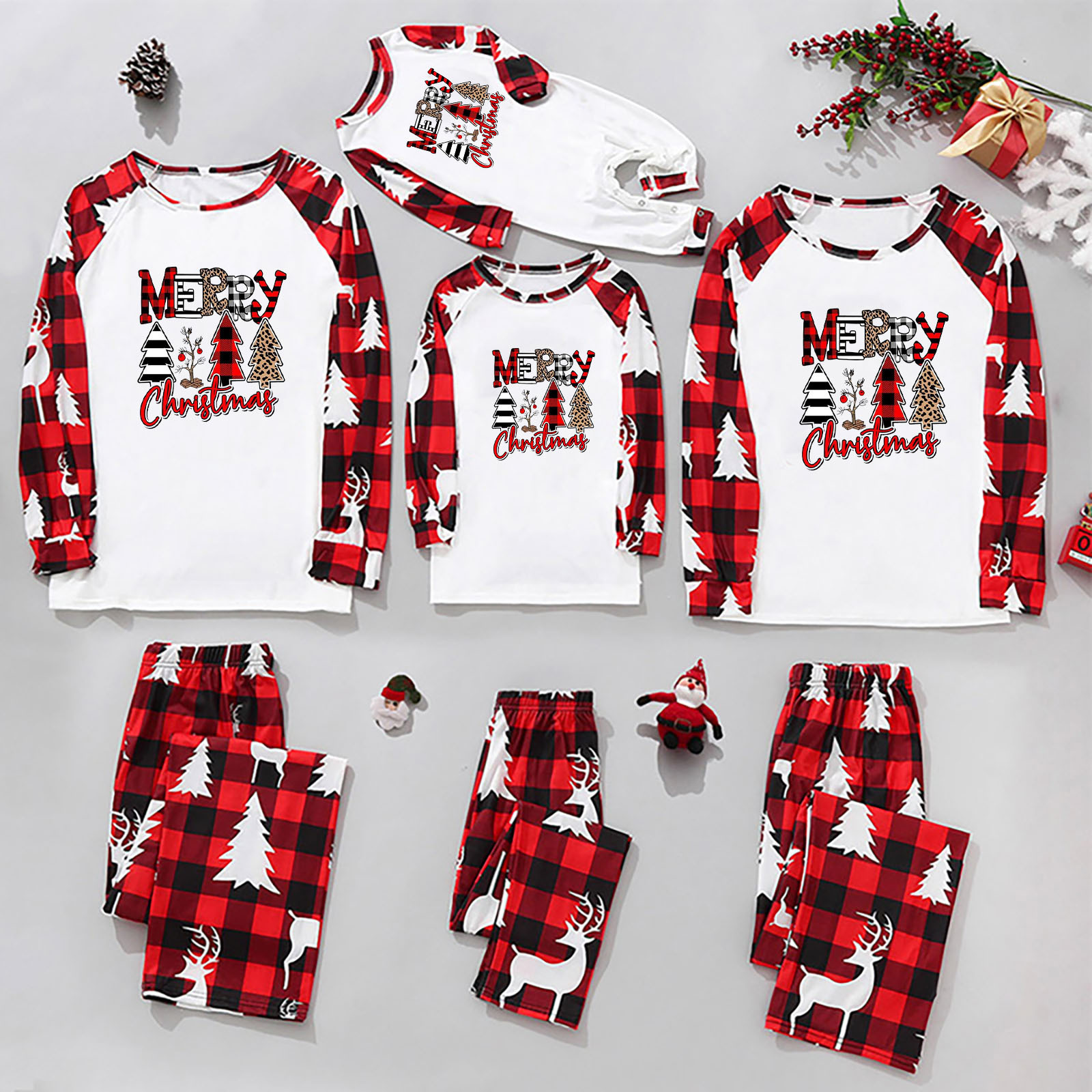 Parent-child Home Suit Set For Christmas