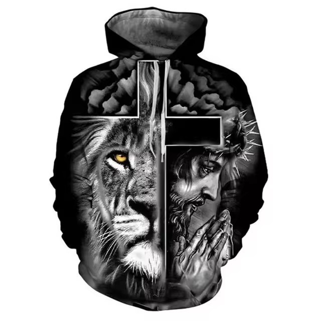 Men's Hooded 3D Digital Printing Sweater - Image 5