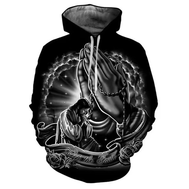 Men's Hooded 3D Digital Printing Sweater - Image 4