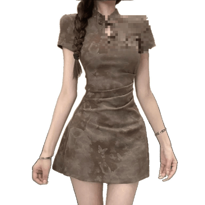 National Style Improved Cheongsam Collar Dress - Image 4