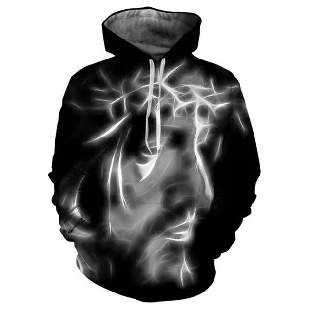 Men's Hooded 3D Digital Printing Sweater - Image 3