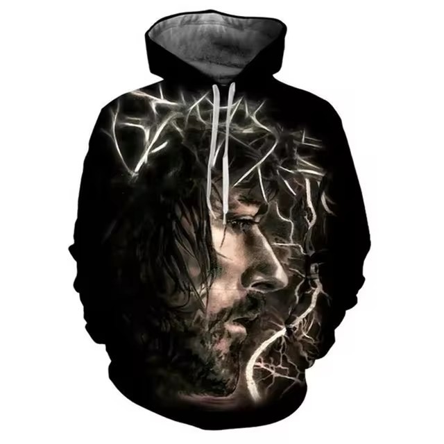 Men's Hooded 3D Digital Printing Sweater - Image 9