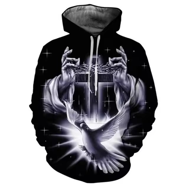 Men's Hooded 3D Digital Printing Sweater - Image 7