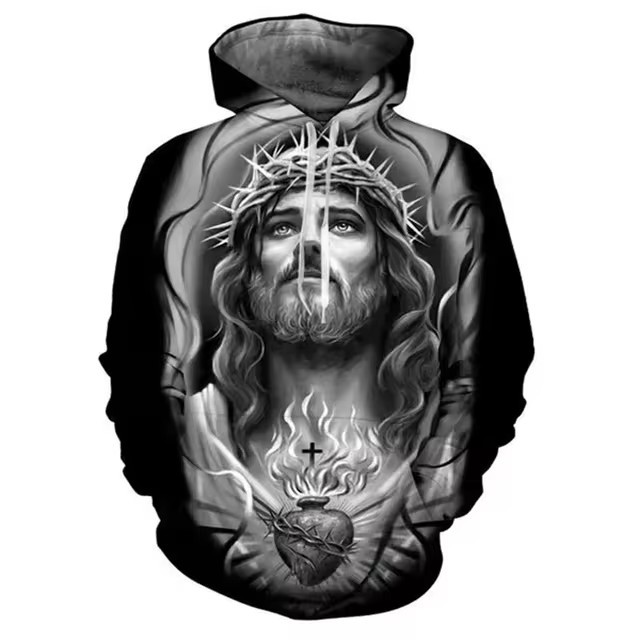 Men's Hooded 3D Digital Printing Sweater - Image 2