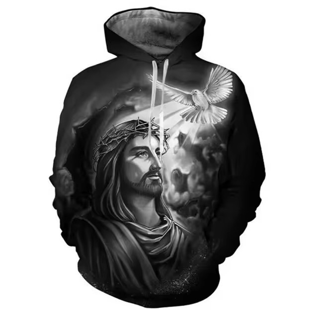 Men's Hooded 3D Digital Printing Sweater - Image 10