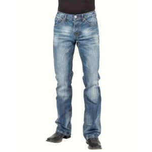 Mens Street-style Straight-leg Denim Jeans