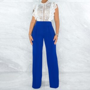 Straight-leg Pants With A Back Zipper
