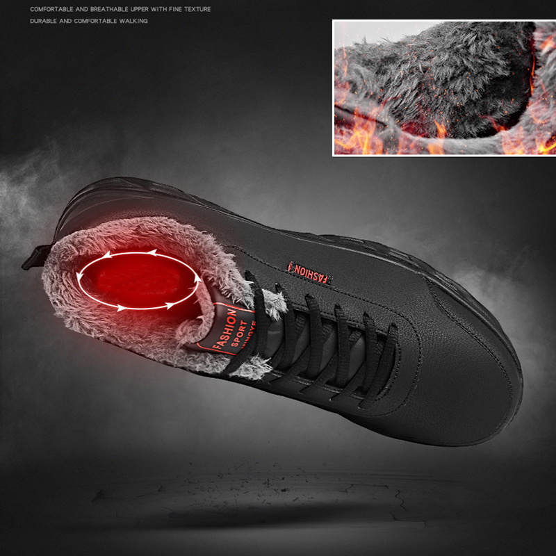 Winter Warm Sports Shoes With Plush - Image 8
