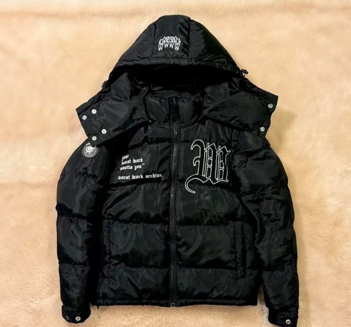 Winter Hooded Cotton-padded Cardigan Jacket - Image 5